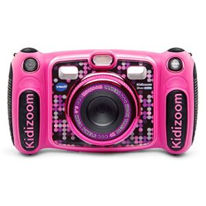 VTech Kidizoom Duo 5.0 Deluxe Digital Selfie Camera with MP3 Player and Headphones, Pink & Kidizoom Carrying Case Amazon Exclusive, Pink