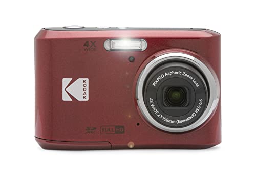 Kodak PIXPRO FZ45 Digital Camera + Black Point & Shoot Camera Case + Transcend 64GB SD Memory Card + Tri-fold Memory Card Wallet + Hi-Speed SD USB Card Reader + More! (Red)