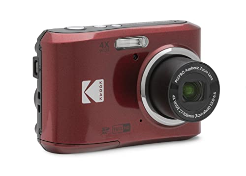 Kodak PIXPRO FZ45 Digital Camera + Black Point & Shoot Camera Case + Transcend 64GB SD Memory Card + Tri-fold Memory Card Wallet + Hi-Speed SD USB Card Reader + More! (Red)