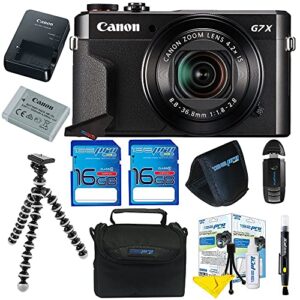 Canon PowerShot G7 X Mark II Digital Camera + Pixi-Basic Accessory Kit- International Version (Renewed)