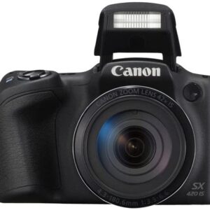 Canon PowerShot SX420 is Digital Camera (Black) with 64GB SD Memory Card + Accessory Bundle Rtech Cloth (CANSX420w64) (Renewed)