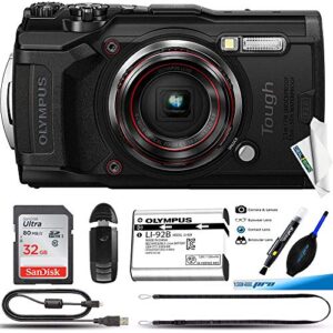 Olympus Tough TG-6 Waterproof Camera, Black -32GB Basic Bundle