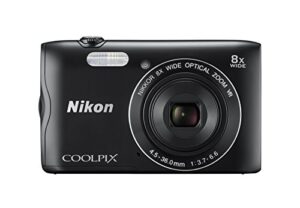 nikon coolpix a300 20 mp point & shoot digital camera, black