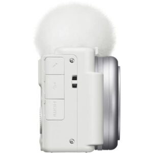 Sony ZV-1F Vlogging Camera (White) Bundle with Flexible Tripod & 64GB SD Card & More