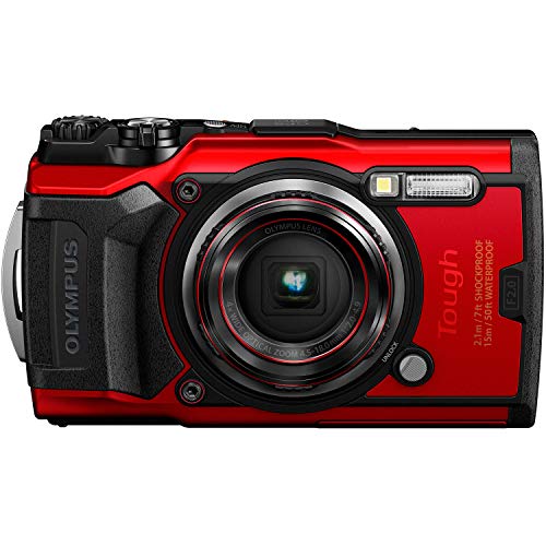 Olympus Tough TG-6 Digital Camera (Red) with Deluxe Accessory Bundle – Includes: 32gb SD Card, Floating Strap, Gripster Spider Tripod, Case + Much More