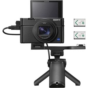 Sony Cyber-Shot DSC-RX100 VII Digital Camera with Shooting Grip Kit Bundle with 64GB SD Card, Bag, Extra Battery, Charger, Cleaning Kit