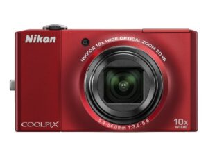 nikon coolpix s8000 14.2 mp digital camera with 10x optical vibration reduction (vr) zoom and 3.0-inch lcd (red)