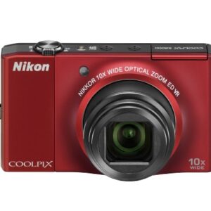 Nikon Coolpix S8000 14.2 MP Digital Camera with 10x Optical Vibration Reduction (VR) Zoom and 3.0-Inch LCD (Red)