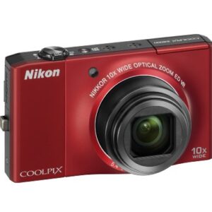 Nikon Coolpix S8000 14.2 MP Digital Camera with 10x Optical Vibration Reduction (VR) Zoom and 3.0-Inch LCD (Red)