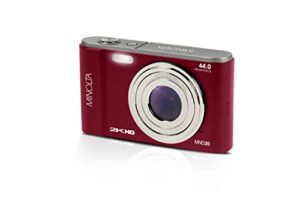 minolta mnd20 44 mp / 2.7k ultra hd digital camera (red)