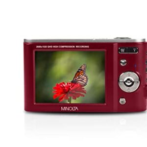 Minolta MND20 44 MP / 2.7K Ultra HD Digital Camera (Red)