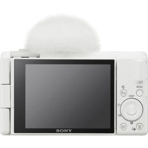 Sony ZV-1F Vlogging Camera (White) with Advanced Accessory and Travel Bundle