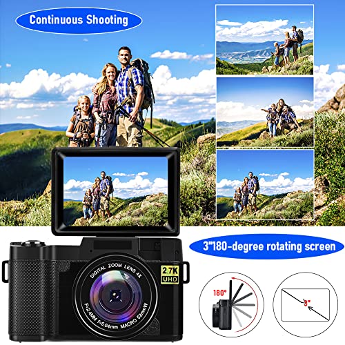 Keculbo 2.7K Camera Digital Camera 30 MP Vlogging Camera (G06B)