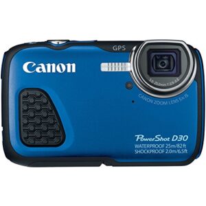 canon powershot d30 waterproof digital camera, blue