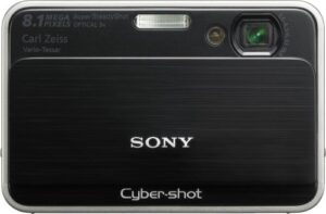 sony cybershot dsc-t2 8mp digital camera with 3x optical zoom (black)
