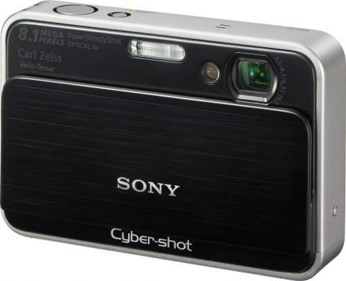 Sony Cybershot DSC-T2 8MP Digital Camera with 3x Optical Zoom (Black)