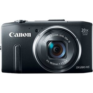 canon powershot sx280 12.1mp digital camera with 20x optical image stabilized zoom with 3-inch lcd (black) (old model) (renewed)