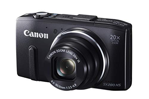 Canon PowerShot SX280 12.1MP Digital Camera with 20x Optical Image Stabilized Zoom with 3-Inch LCD (Black) (OLD MODEL) (Renewed)