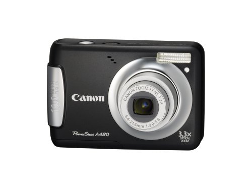 Canon PowerShot A480 10 MP Digital Camera with 3.3x Optical Zoom and 2.5-inch LCD (Black)