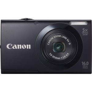 Canon PowerShot A3400 IS 16.0 MP Digital Camera with 5x Optical Image Stabilized Zoom 28mm Wide-Angle Lens with 720p HD Video Recording and 3.0-Inch Touch Panel LCD (Black)