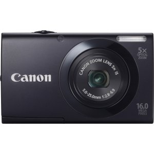 canon powershot a3400 is 16.0 mp digital camera with 5x optical image stabilized zoom 28mm wide-angle lens with 720p hd video recording and 3.0-inch touch panel lcd (black)