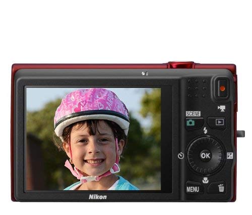 Nikon COOLPIX S6200 16 MP Digital Camera with 10x Optical Zoom NIKKOR ED Glass Lens and HD 720p Video (Red)