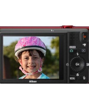 Nikon COOLPIX S6200 16 MP Digital Camera with 10x Optical Zoom NIKKOR ED Glass Lens and HD 720p Video (Red)