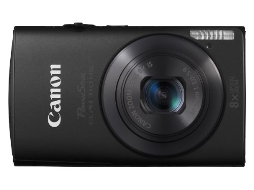 Canon PowerShot ELPH 310 HS 12.1 MP CMOS Digital Camera with 8x Wide-Angle Optical Zoom Lens and Full 1080p HD Video (Black)