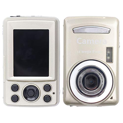EBTOOLS Digital Video Camera, 16MP 720P 30FPS Digital Camera, 16X Zoom Camera for Kids, Beginners, Teenagers, 2.4 Inch Large Screen, 9.5 x 5.5 x 2.5cm(Gold)