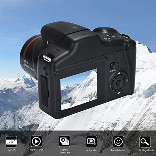 Gspmoly Digital Camera 16MP 2.4 Inch LCD Screen 16X Digital Zoom Digital Camera Small Camera for Teens Students Boys Girls Seniors, A Beginner's First Camera, Document Xmas Family Smile