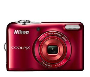 nikon coolpix l30 20.1 mp digital camera with 5x zoom nikkor lens and 720p hd video (red) (discontinued by manufacturer)