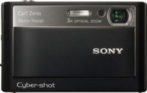 sony cybershot dsc-t20 8mp digital camera with 3x optical zoom and super steady shot (black)