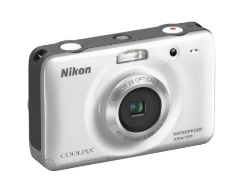 Nikon COOLPIX S30 10.1 MP Digital Camera with 3x Zoom Nikkor Glass Lens and 2.7-inch LCD (White)