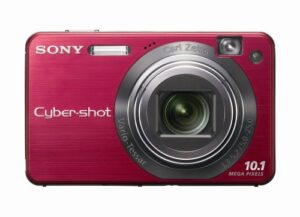 sony cybershot dscw170/r 10.1mp digital camera with 5x optical zoom with super steady shot (red)