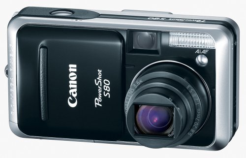 Canon Powershot S80 8MP Digital Camera with 3.6x Wide Angle Optical Zoom