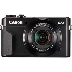 Canon PowerShot G7 X Mark II Digital Camera (1066C001) + 64GB Memory Card + NB13L Battery + Corel Photo Software + Charger + Card Reader + Soft Bag + Flex Tripod + More (Renewed)