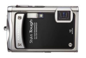 olympus stylus tough-8000 12 mp digital camera with 3.6x wide angle optical dual image stabilized zoom and 2.7-inch lcd (black)