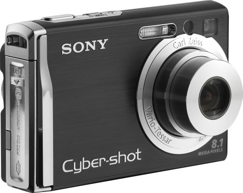 Sony Cybershot DSCW90 8.1MP Digital Camera with 3x Optical Zoom and Super Steady Shot (Black)