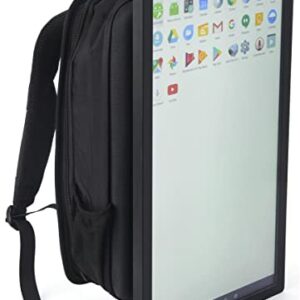 Displays2go Walking Digital Billboard, 21.5" LCD Screen, 7.1 Android OS, Rechargeable - Black (SMBDS21)