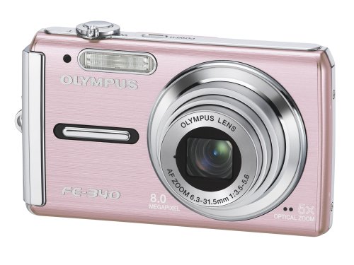 Olympus FE-340 8MP Digital Camera with 5x Optical Zoom (Pink)