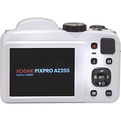 Kodak PIXPRO AZ255 Digital Camera (White) + Point & Shoot Camera Case + 16GB Memory Card + USB Card Reader + Table Tripod + Accessories