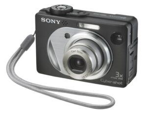 sony cybershot dscw1 5mp digital camera with 3x optical zoom (black)