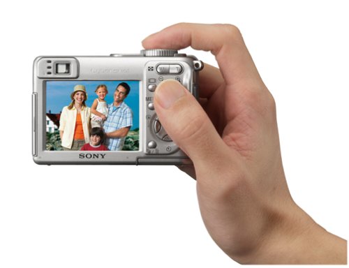 Sony Cybershot DSCW1 5MP Digital Camera with 3x Optical Zoom (Black)