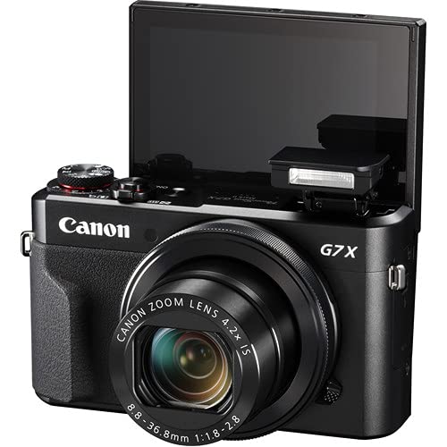 Canon PowerShot G7 X Mark II Digital Camera (1066C001), 64GB Card, 2 x Replacement NB13L Batteries, Corel Photo Software, Charger, Card Reader, LED Light, Soft Bag + More (Renewed)