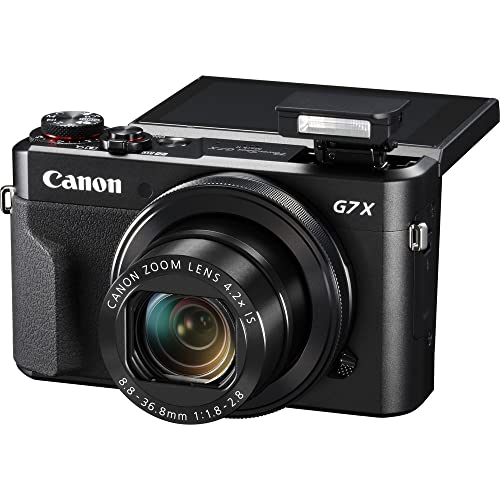 Canon PowerShot G7 X Mark II Digital Camera (1066C001), 64GB Card, 2 x Replacement NB13L Batteries, Corel Photo Software, Charger, Card Reader, LED Light, Soft Bag + More (Renewed)