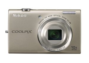 nikon coolpix s6200 16 mp digital camera with 10x optical zoom nikkor ed glass lens and hd 720p video (silver)