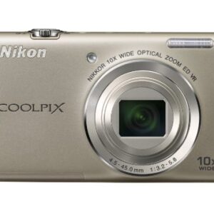 Nikon COOLPIX S6200 16 MP Digital Camera with 10x Optical Zoom NIKKOR ED Glass Lens and HD 720p Video (Silver)