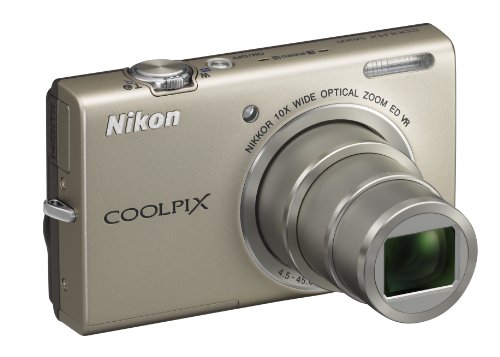 Nikon COOLPIX S6200 16 MP Digital Camera with 10x Optical Zoom NIKKOR ED Glass Lens and HD 720p Video (Silver)