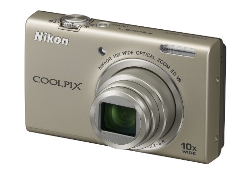 Nikon COOLPIX S6200 16 MP Digital Camera with 10x Optical Zoom NIKKOR ED Glass Lens and HD 720p Video (Silver)