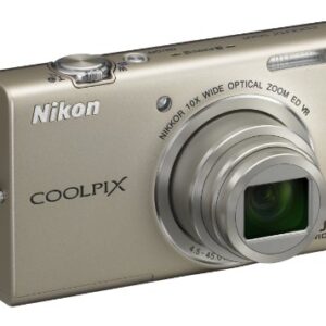 Nikon COOLPIX S6200 16 MP Digital Camera with 10x Optical Zoom NIKKOR ED Glass Lens and HD 720p Video (Silver)